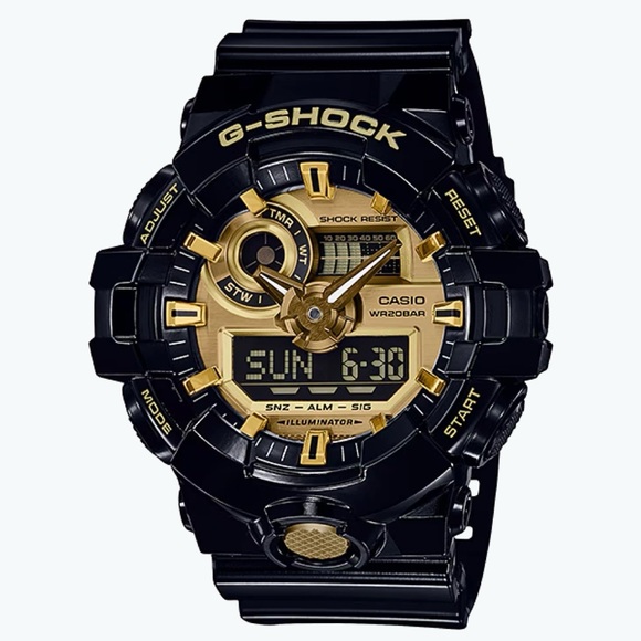 Casio Other - Casio G-Shock GA710GB-1A Analog/Digital Watch (Black/Gold)